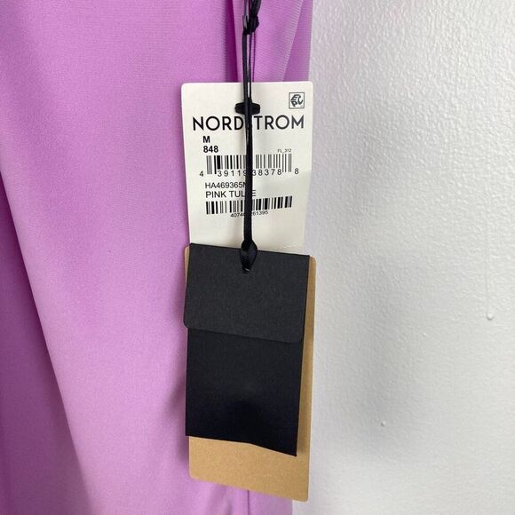 Halogen Nordstrom Pink Tulle Twisted Round Neck Sleeveless Blouse Top Office M - Picture 3 of 7